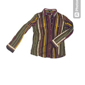 Ralph Lauren multi color button down long sleeve shirt